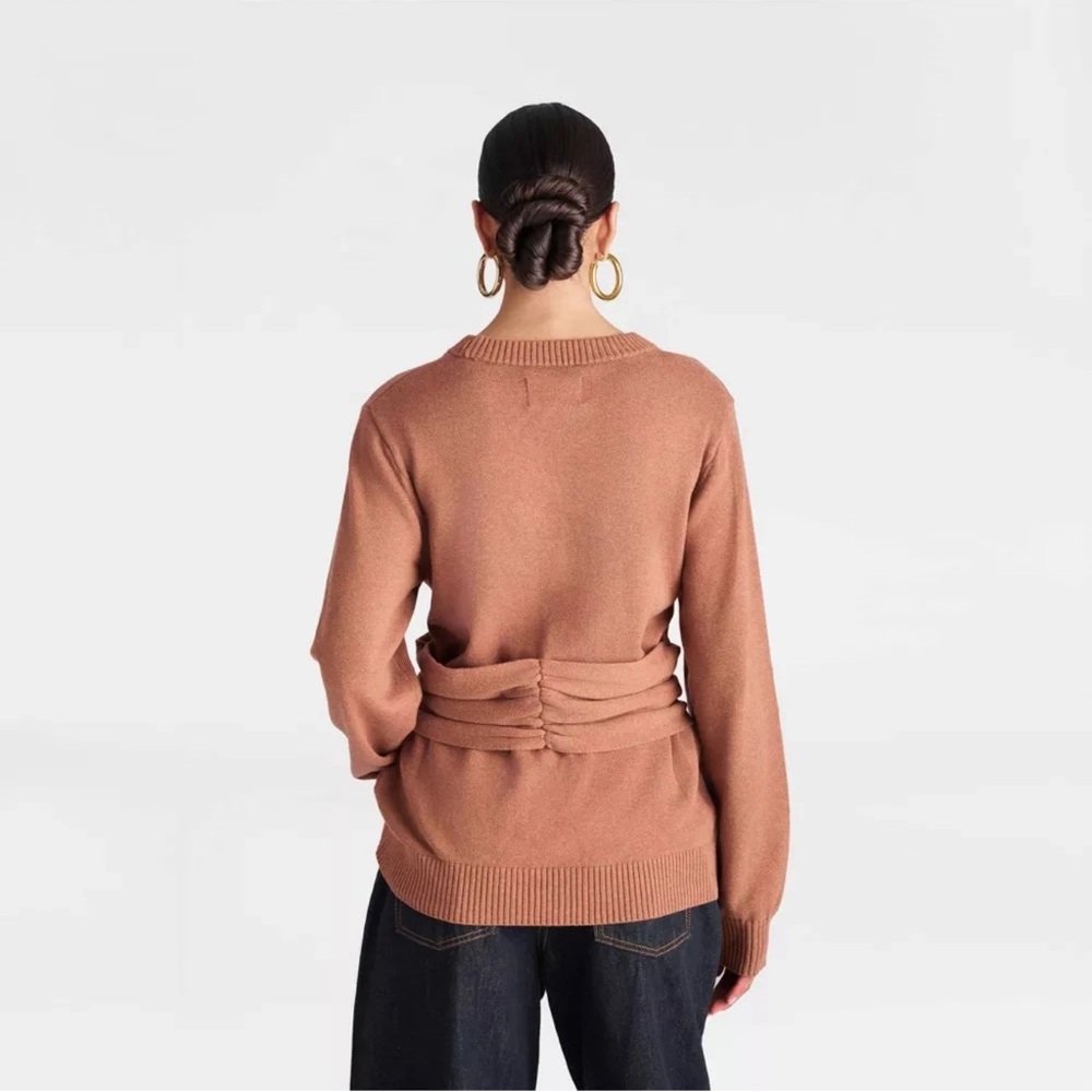 KBB by KAHLANA Women's 'The Crossover Sweater' - Brown Sugar L - Picture 2 of 4